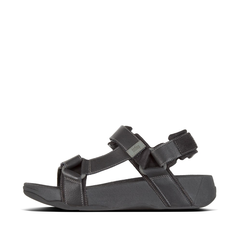 Fitflop Mens Sandals Black - Ryker Back-strap - 27OSTVWYU